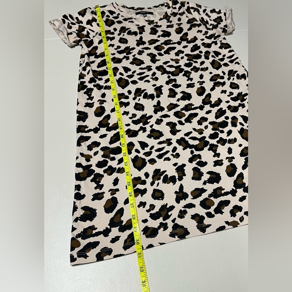 BRUNETTE THE LABEL Leopard Tee Dress Tan - Picture 10 of 11